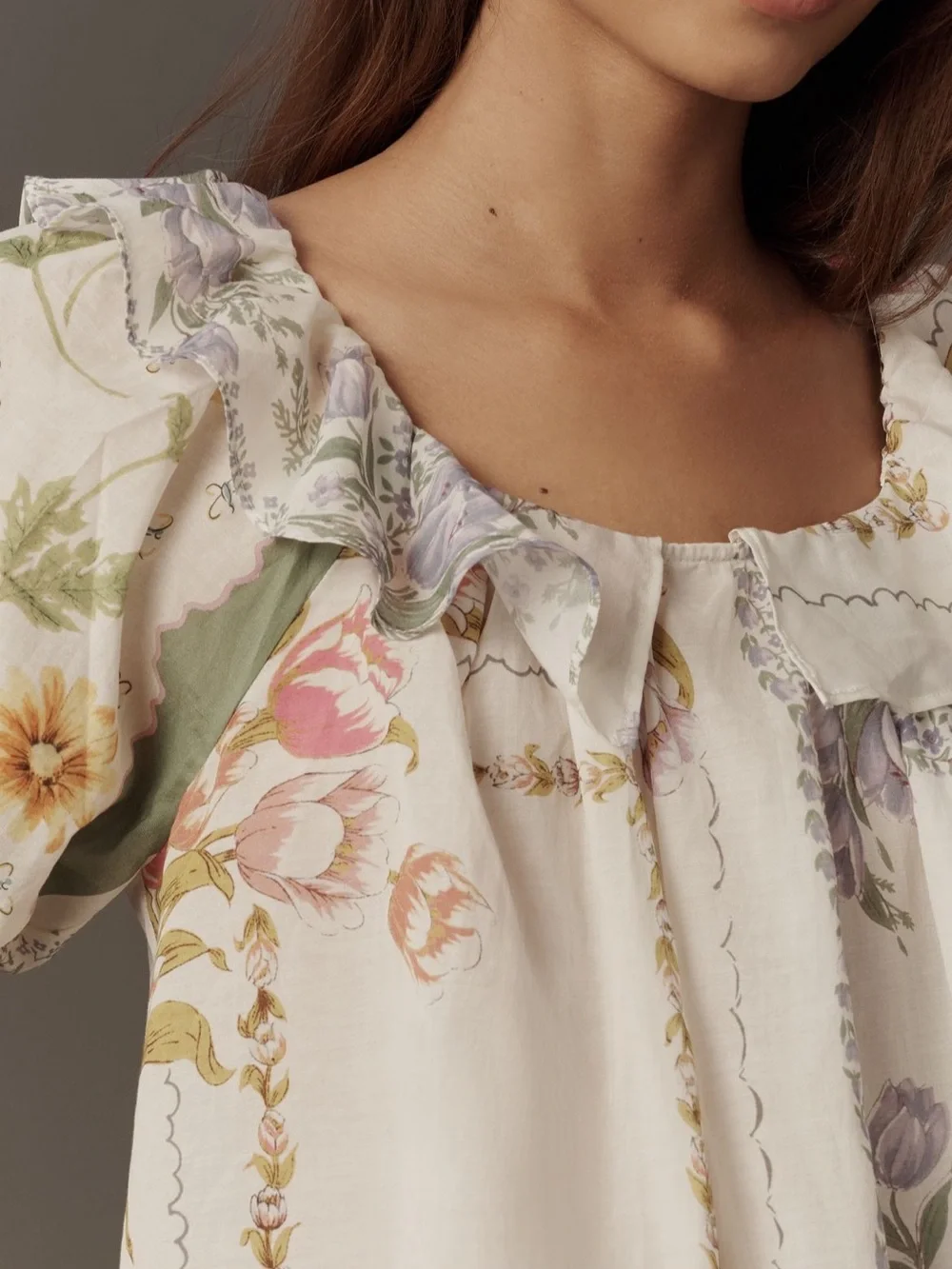 NWT By Anthropologie Puff Sleeve Collared Blouse